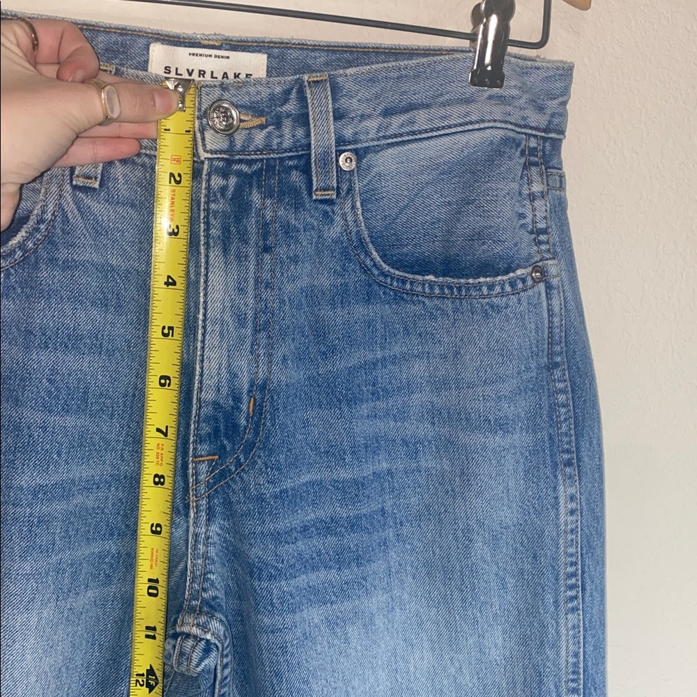 🎱Slvrlake Women's Virginia Distressed High-Rise Slim-Leg Jeans! - Picture 9 of 16